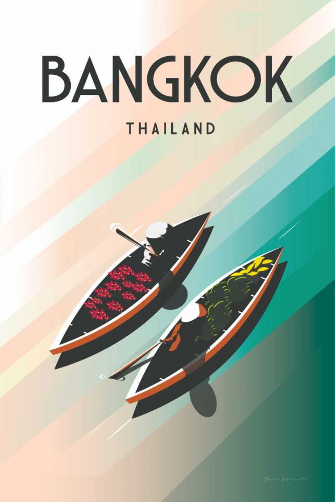 Bangkok Thailand art print by Omar Escalante for $57.95 CAD