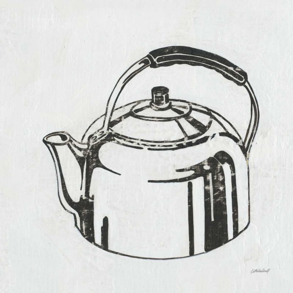 Retro Tea Kettle art print by Kathrine Lovell for $57.95 CAD