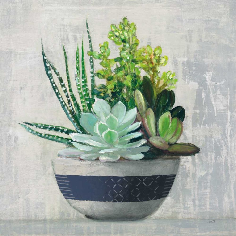 Succulent Still Life II Navy art print by Julia Purinton for $57.95 CAD