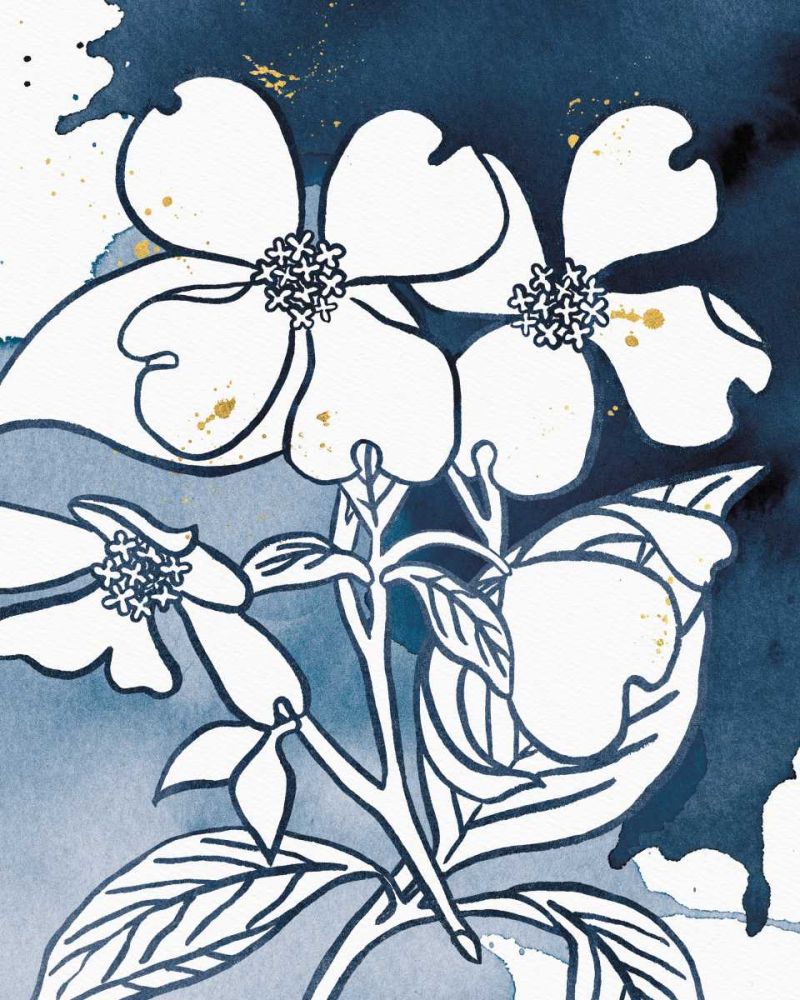 Indigo Blooms III art print by Wild Apple Portfolio for $57.95 CAD