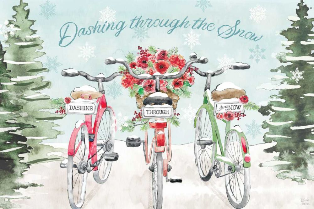 Holiday Ride I art print by Dina June for $57.95 CAD