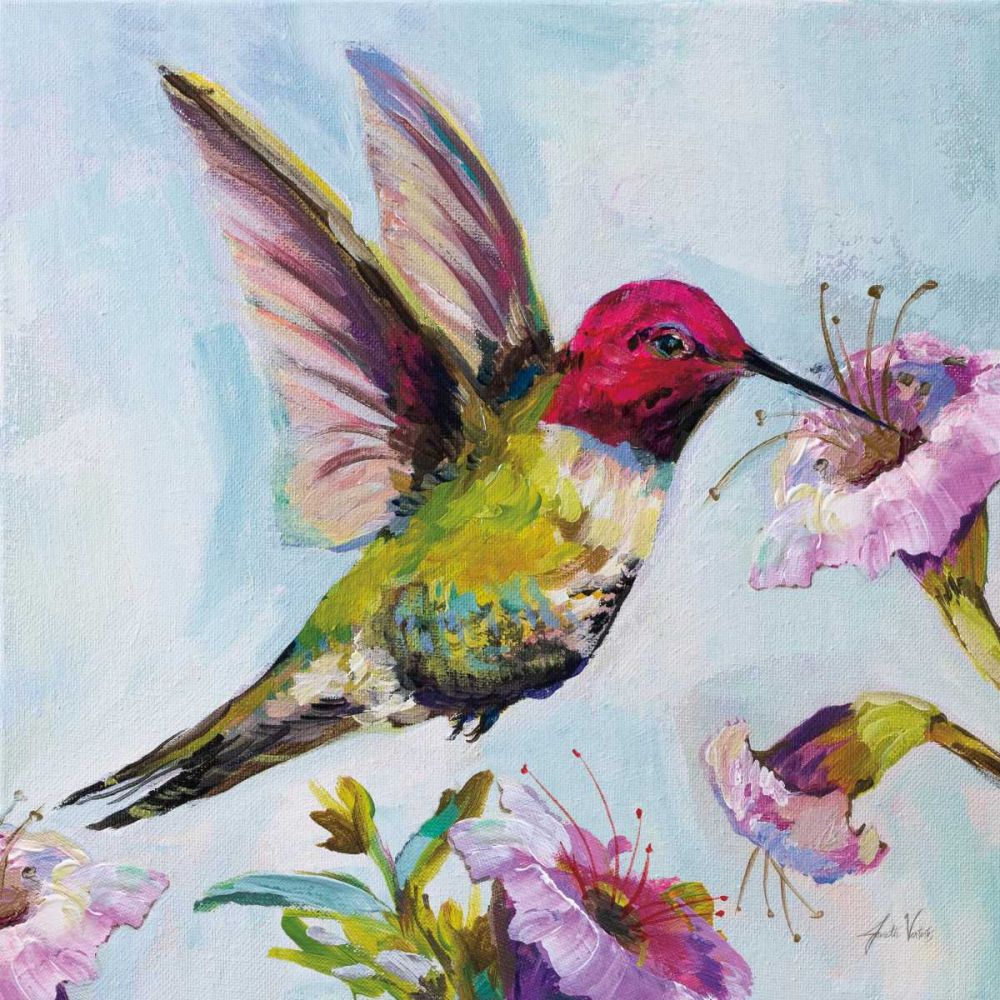 Hummingbird I Florals art print by Jeanette Vertentes for $57.95 CAD