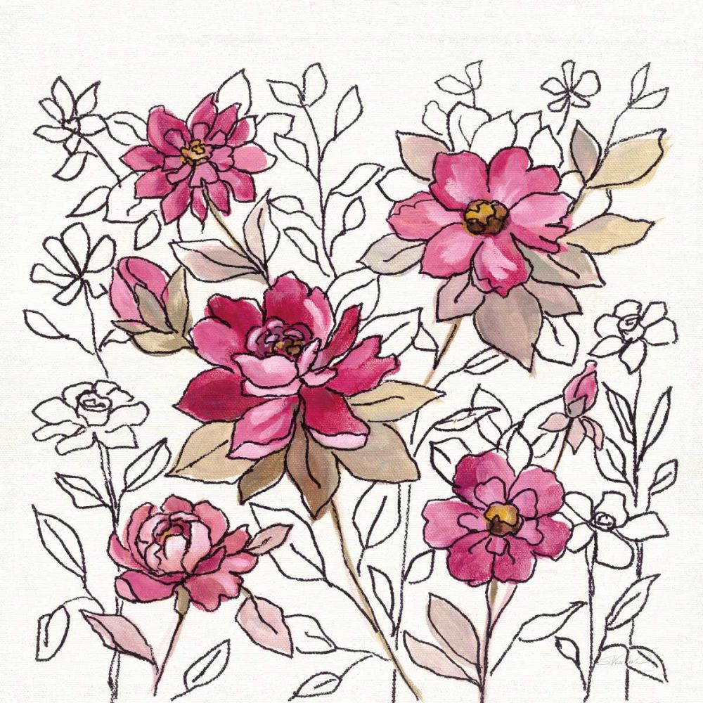 Magenta Flower Lace I art print by Silvia Vassileva for $57.95 CAD