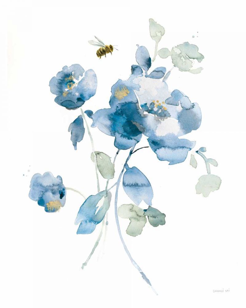 Blues of Summer III Gilded art print by Danhui Nai for $57.95 CAD