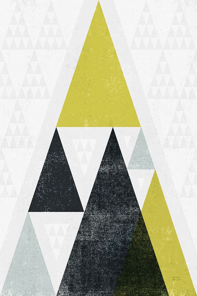Mod Triangles III Yellow Black art print by Michael Mullan for $57.95 CAD