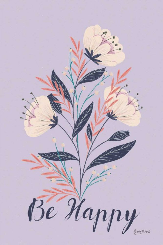 Modern Floral I Lilac art print by Becky Thorns for $57.95 CAD