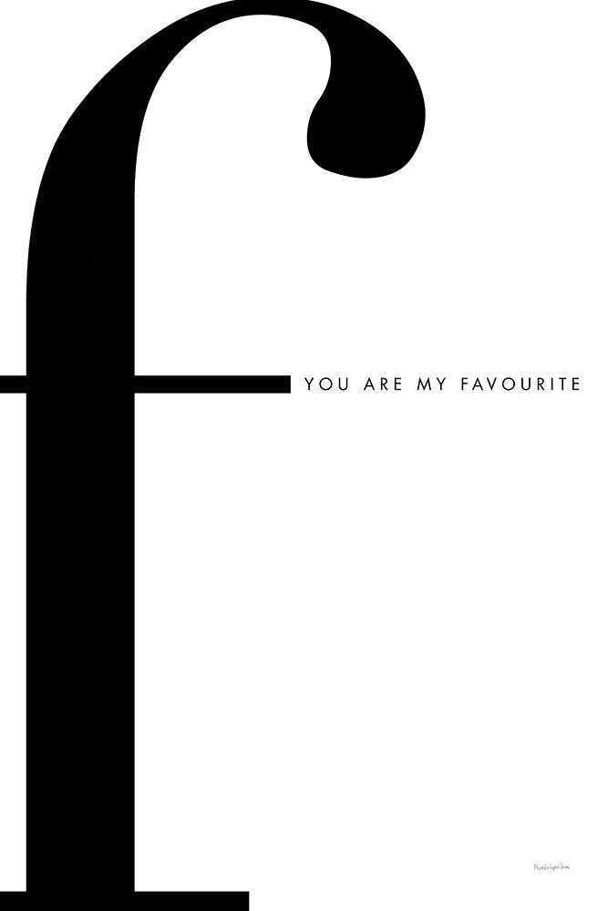 F is for favorite on White art print by Mercedes Lopez Charro for $57.95 CAD