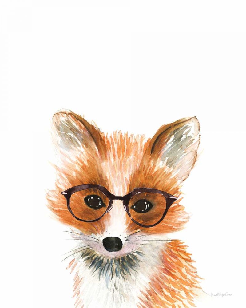 Fox in Glasses art print by Mercedes Lopez Charro for $57.95 CAD