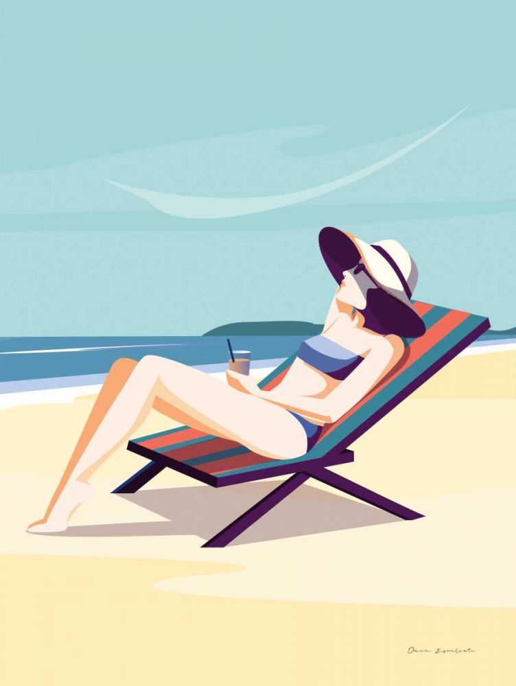South Beach Sunbather II art print by Omar Escalante for $57.95 CAD