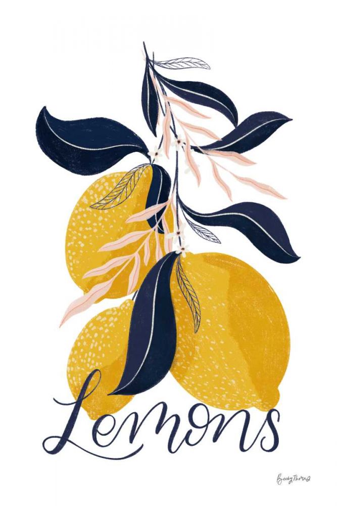 Lemons I art print by Becky Thorns for $57.95 CAD