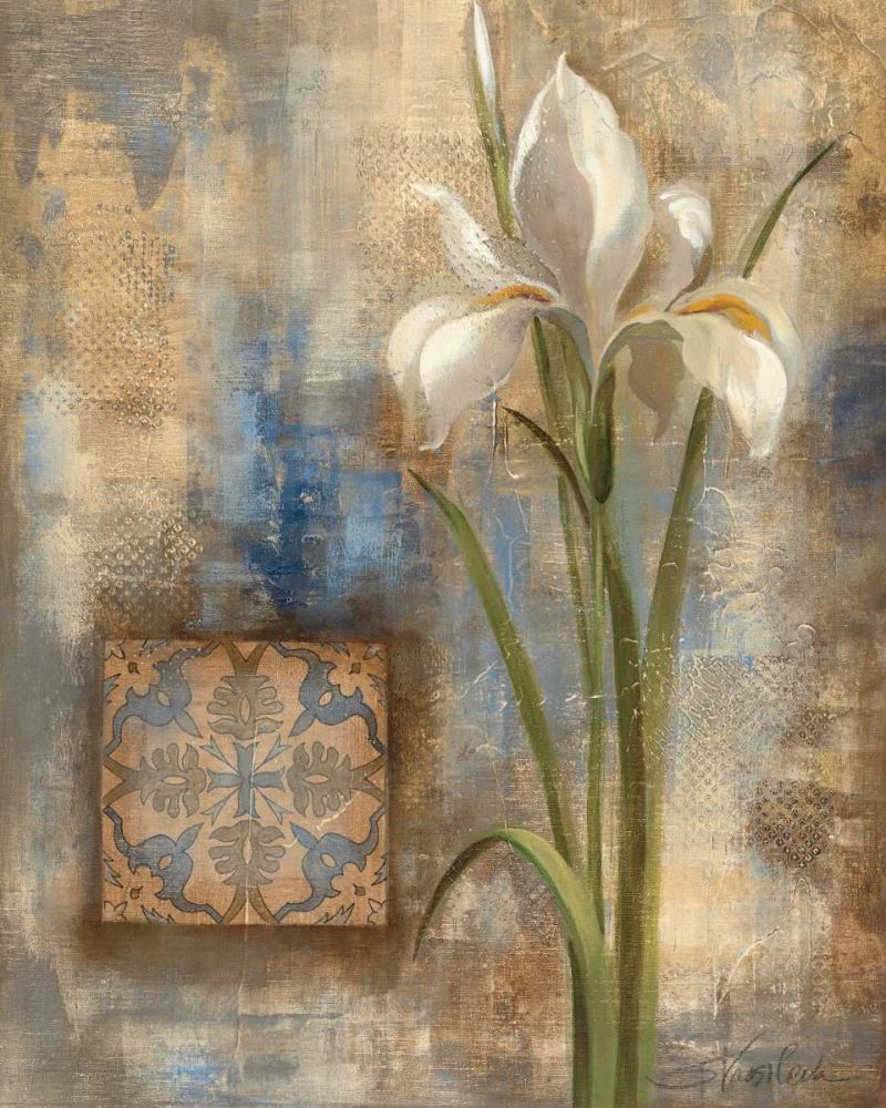 Iris and Tile art print by Silvia Vassileva for $57.95 CAD