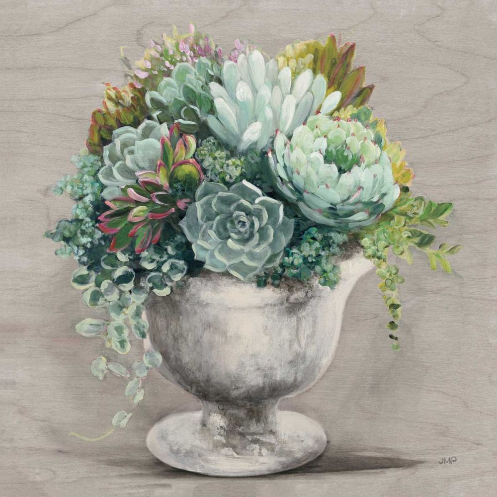 Festive Succulents I Gray art print by Julia Purinton for $57.95 CAD