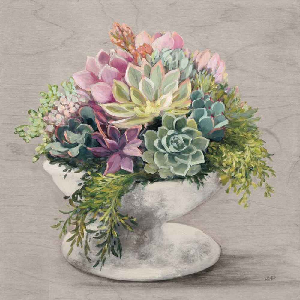 Festive Succulents II Gray art print by Julia Purinton for $57.95 CAD