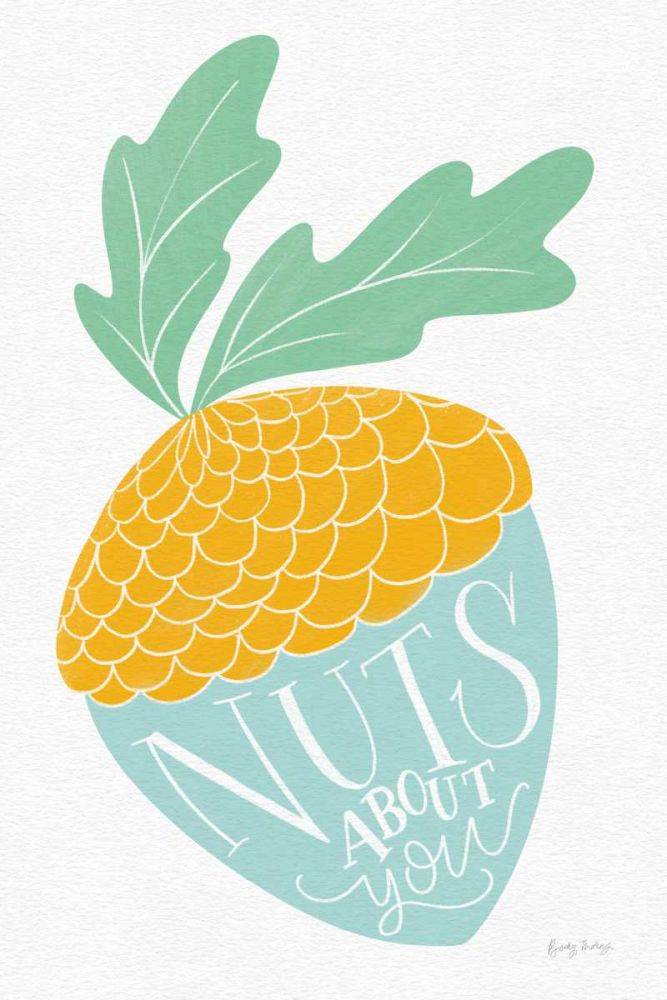 Nuts About You Bright art print by Becky Thorns for $57.95 CAD