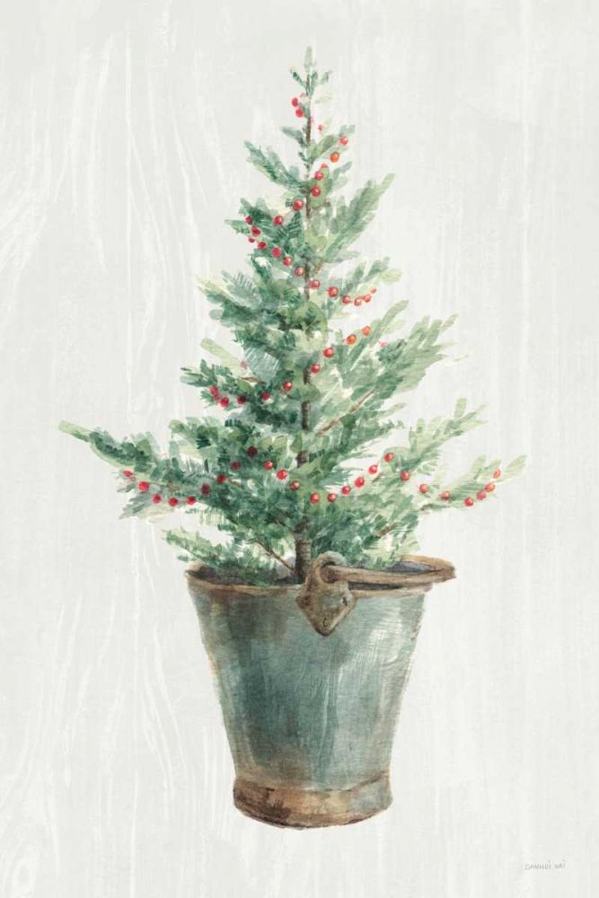 White and Bright Christmas Tree I art print by Danhui Nai for $57.95 CAD