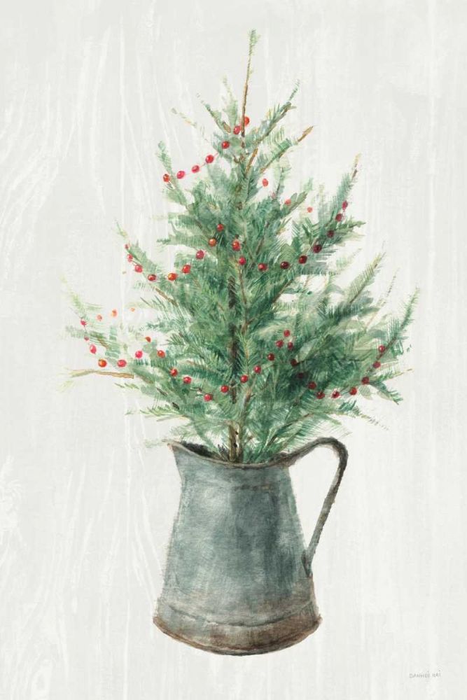 White and Bright Christmas Tree II art print by Danhui Nai for $57.95 CAD