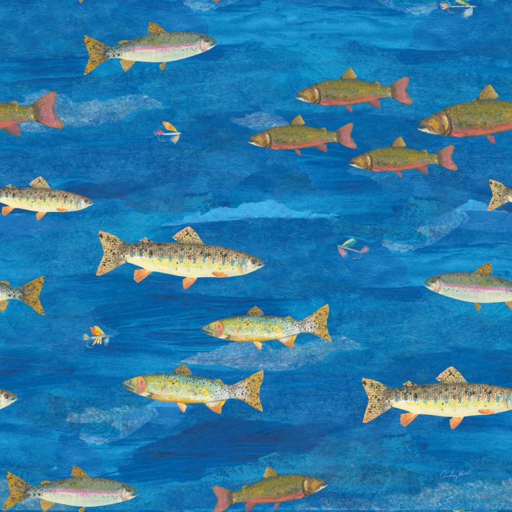 Angling in The Stream Pattern I art print by Courtney Prahl for $57.95 CAD