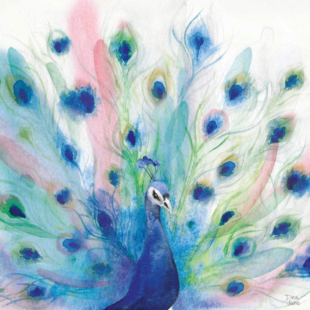 Peacock Glory IV art print by Dina June for $57.95 CAD