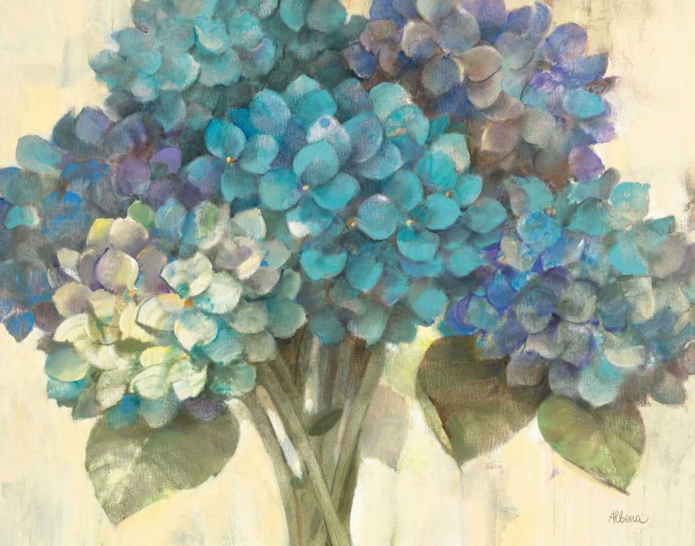 Turquoise Hydrangea art print by Albena Hristova for $57.95 CAD