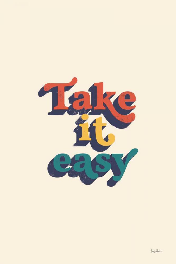 Take it Easy Modern Retro art print by Becky Thorns for $57.95 CAD