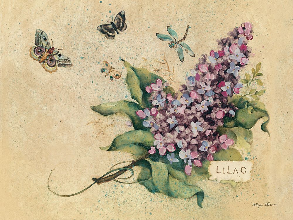 Lilacs and Butterflies art print by Cheri Blum for $57.95 CAD