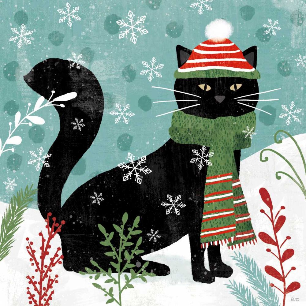 Purrfect Holiday II art print by Veronique Charron for $57.95 CAD