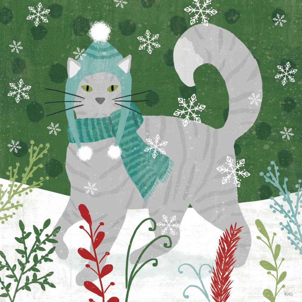 Purrfect Holiday V art print by Veronique Charron for $57.95 CAD