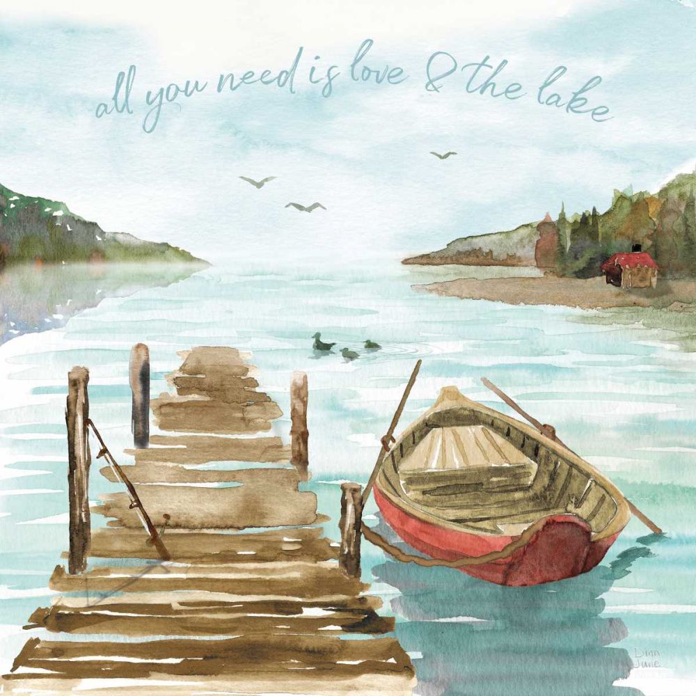 Lake Love II art print by Dina June for $57.95 CAD