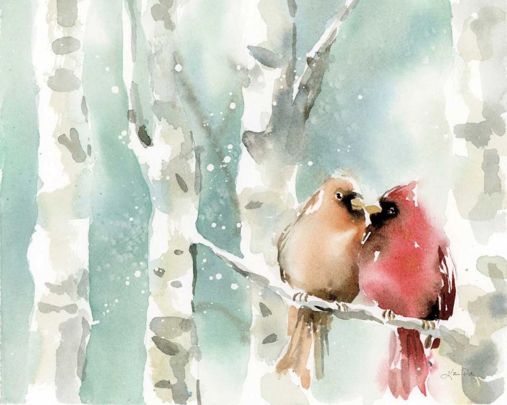 Christmas Cardinals art print by Katrina Pete for $57.95 CAD