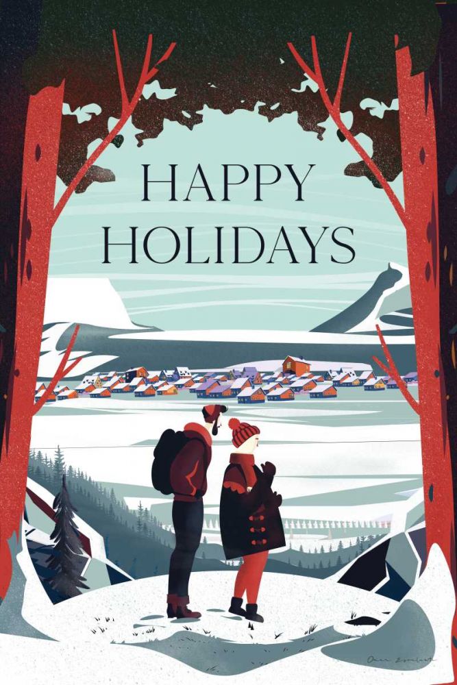 Happy Holidays art print by Omar Escalante for $57.95 CAD