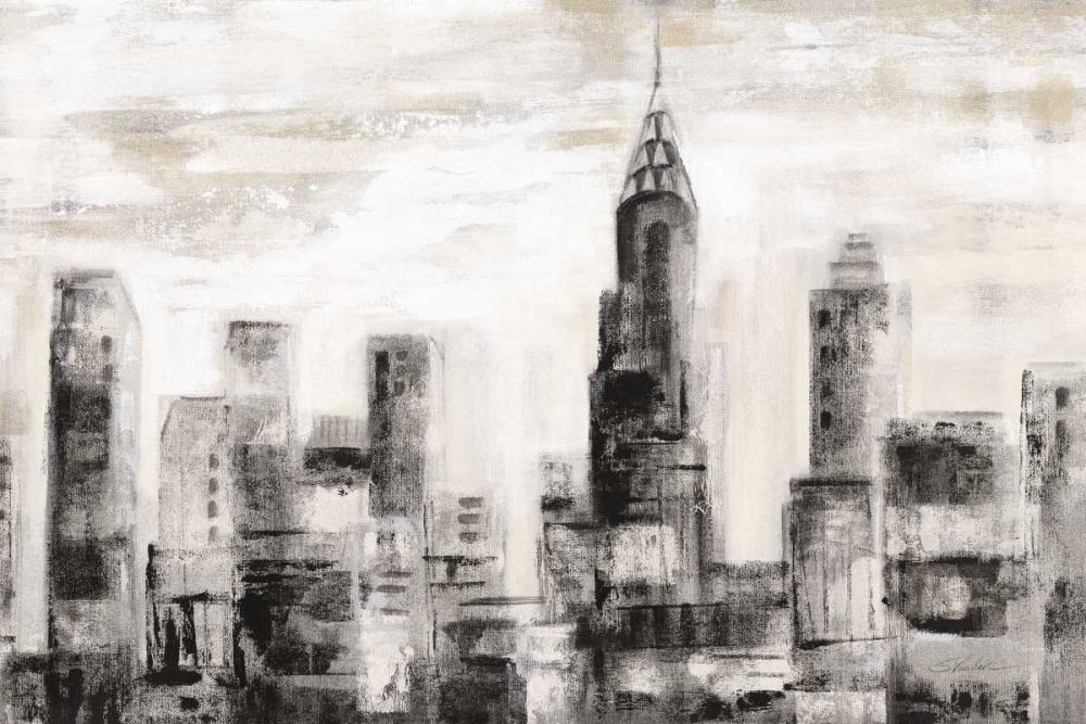 Manhattan Skyline BW Crop art print by Silvia Vassileva for $57.95 CAD