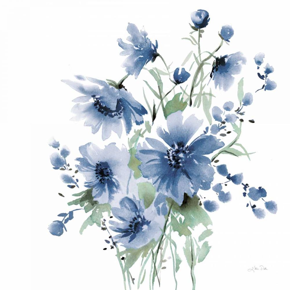 Secret Garden Bouquet I Blue art print by Katrina Pete for $57.95 CAD
