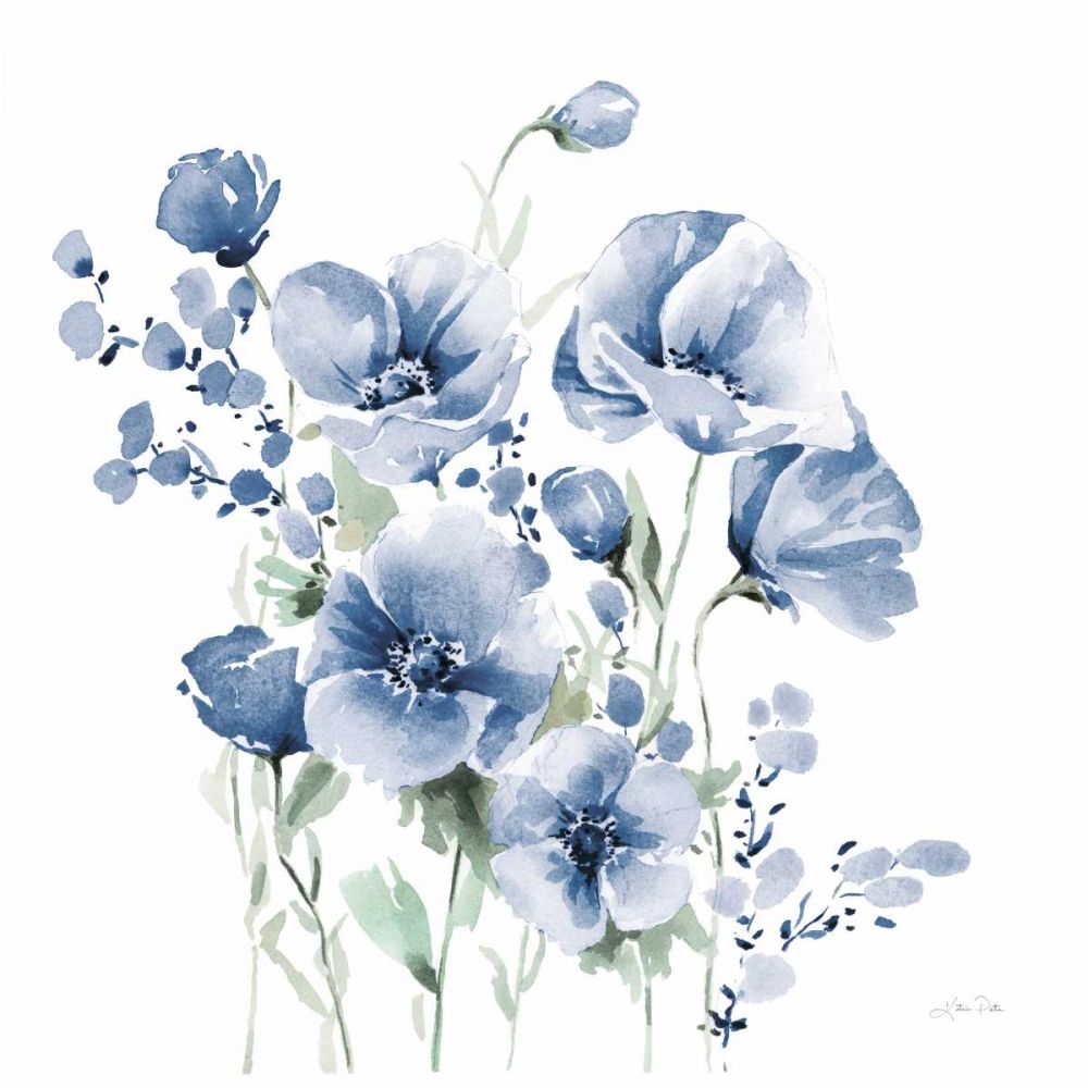 Secret Garden Bouquet II Blue art print by Katrina Pete for $57.95 CAD