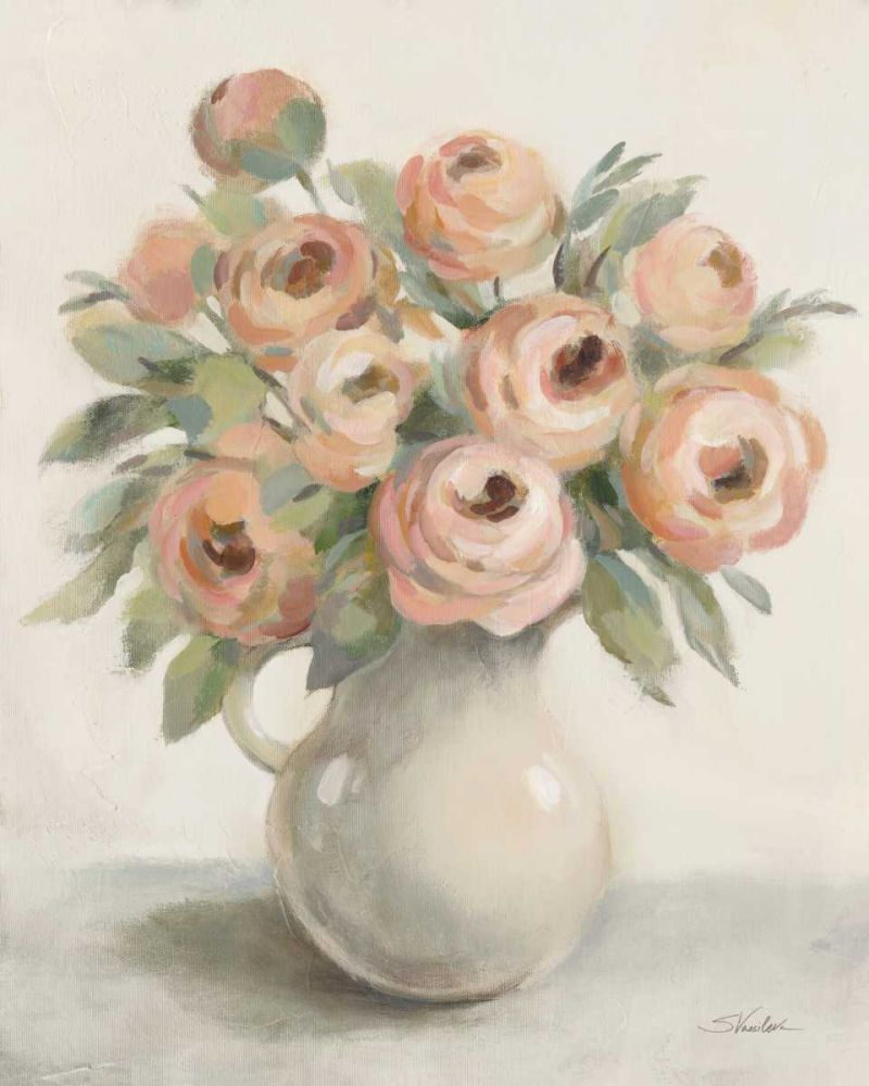 Blush Flowers in a Jug art print by Silvia Vassileva for $57.95 CAD