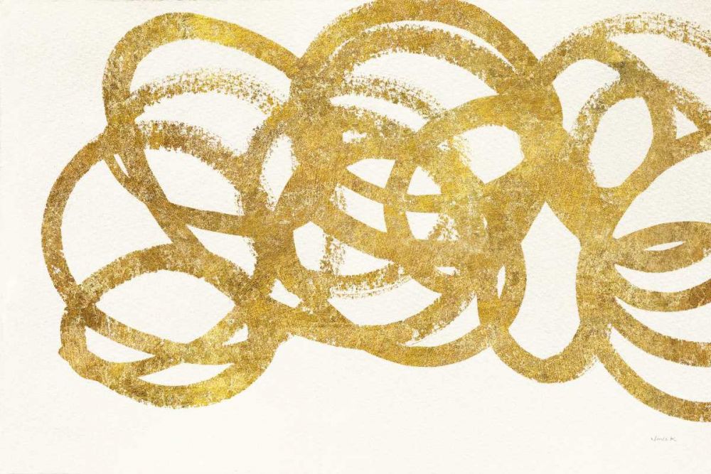 Swirling Element I Crop I Gold art print by Shirley Novak for $57.95 CAD