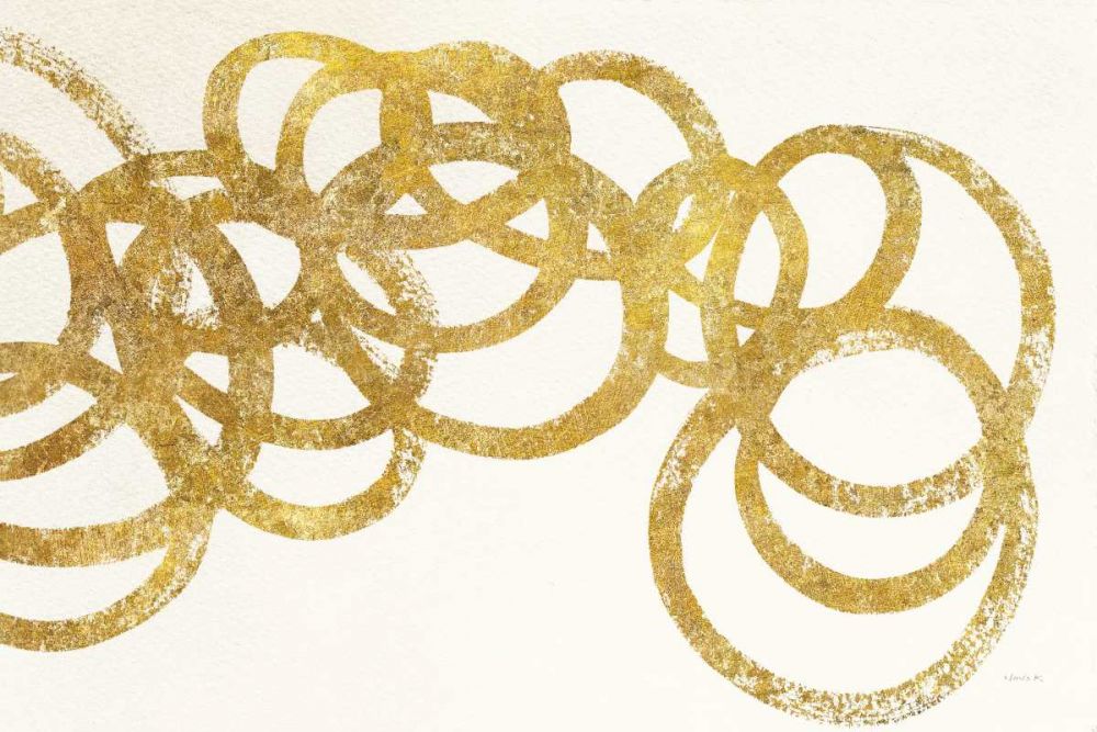 Swirling Element I Crop II Gold art print by Shirley Novak for $57.95 CAD