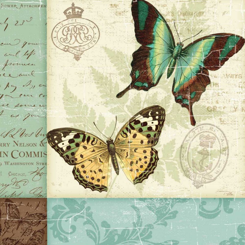 Butterfly Patchwork I art print by Pela Studio for $57.95 CAD