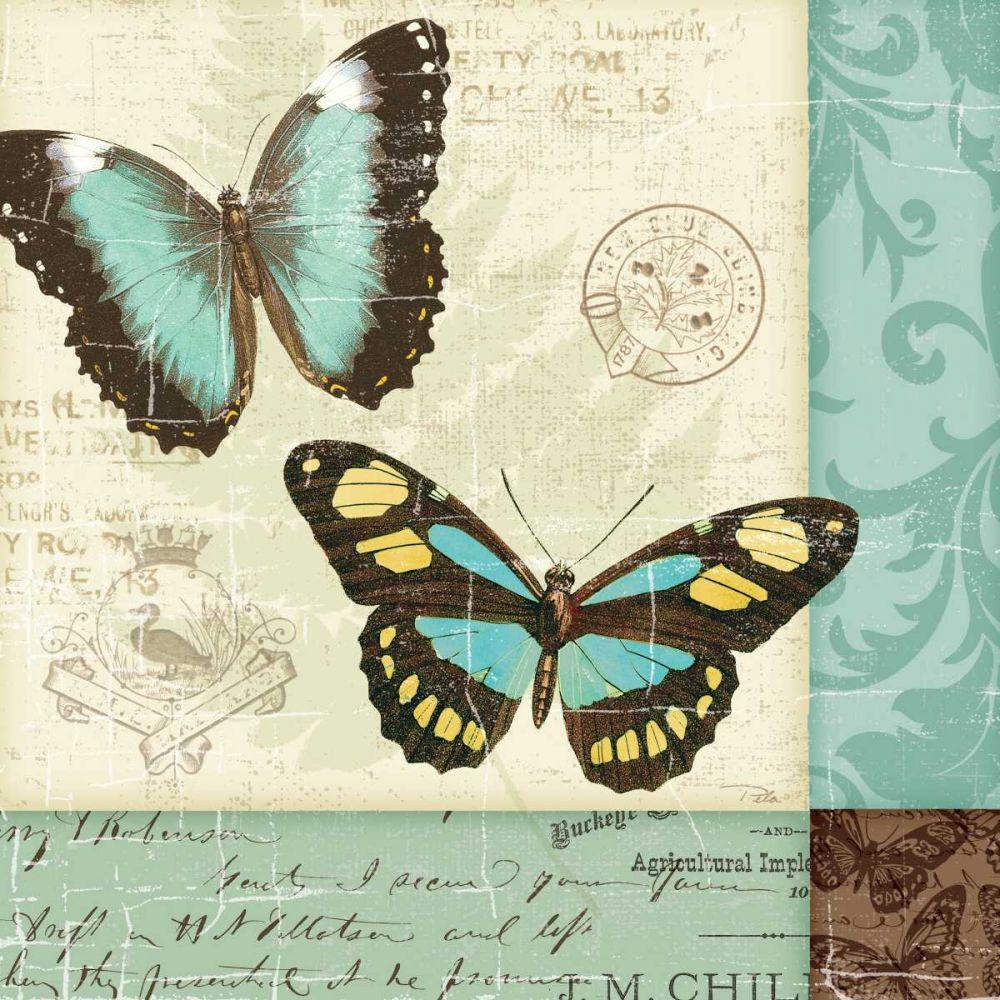 Butterfly Patchwork II art print by Pela Studio for $57.95 CAD