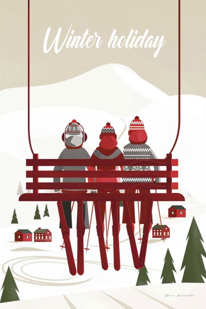 Winter Holiday Red art print by Omar Escalante for $57.95 CAD