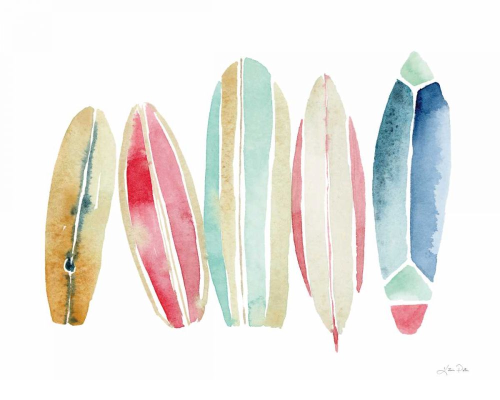 Surfboards in a Row art print by Katrina Pete for $57.95 CAD