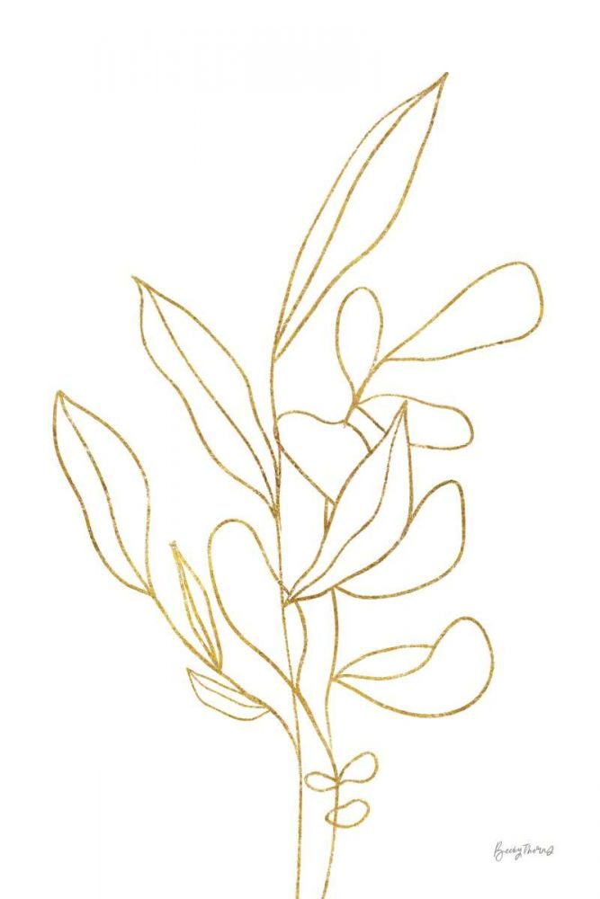 Rooted Florals V Gold art print by Becky Thorns for $57.95 CAD