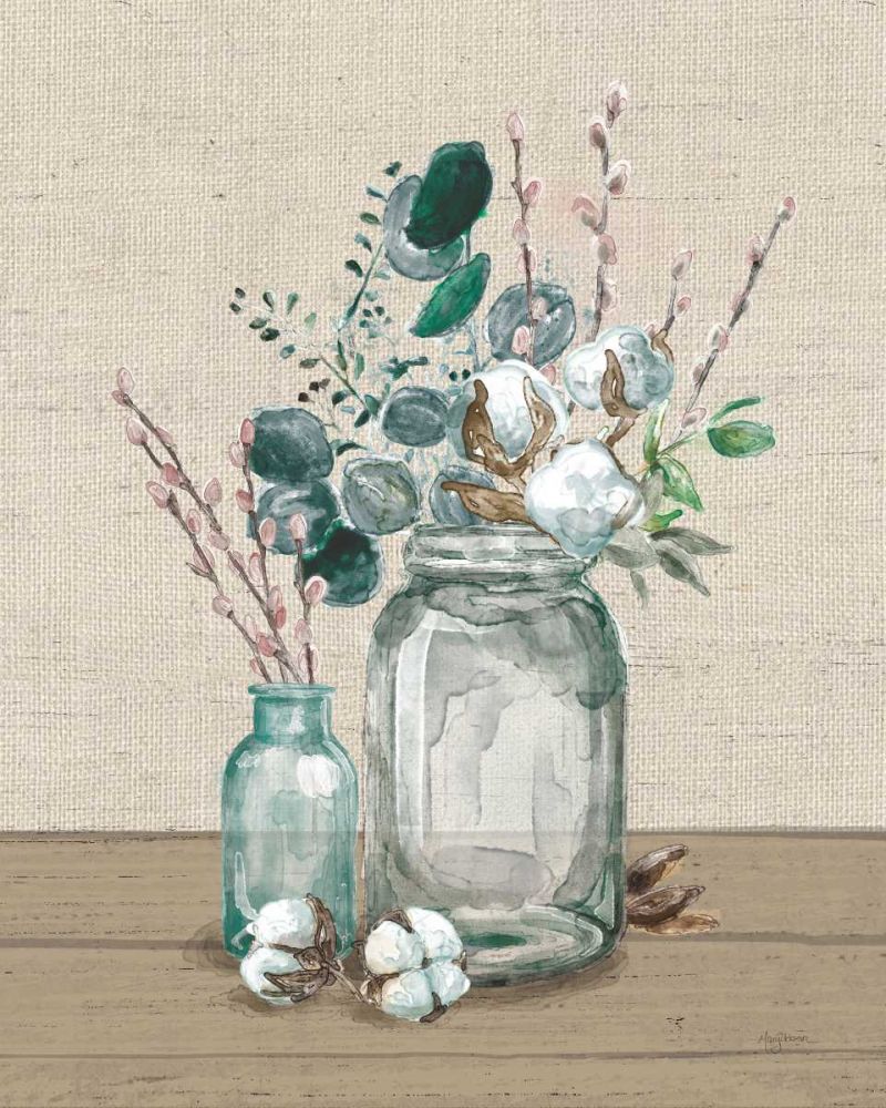 Cotton Bouquet II No Pattern art print by Mary Urban for $57.95 CAD