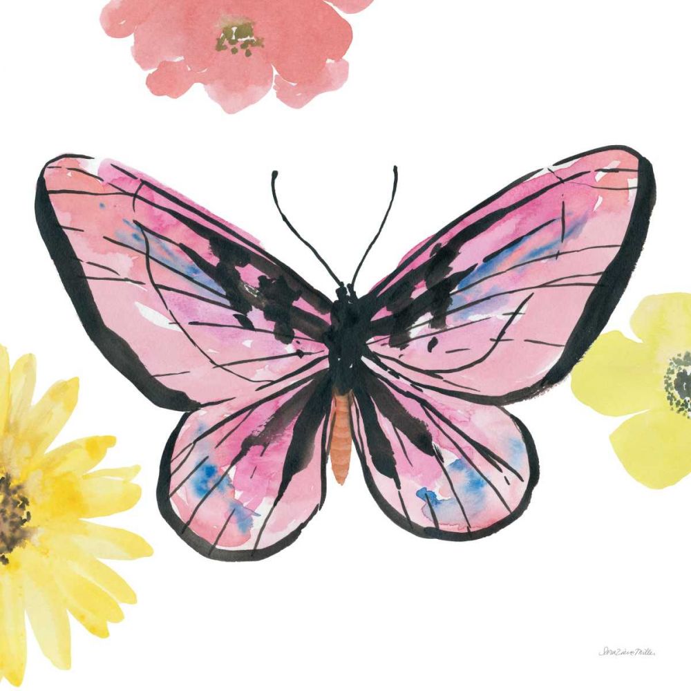 Beautiful Butterfly I Pink art print by Sara Zieve Miller for $57.95 CAD