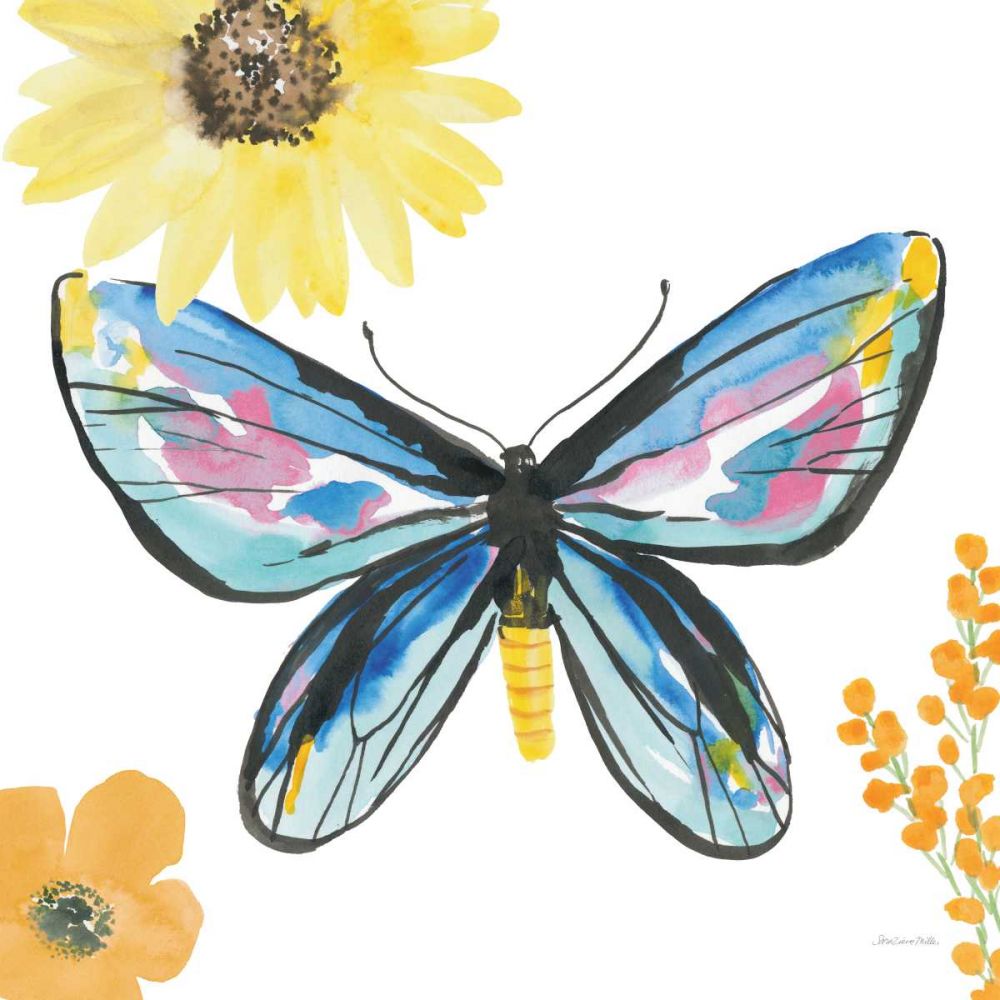 Beautiful Butterfly III Blue No Words art print by Sara Zieve Miller for $57.95 CAD