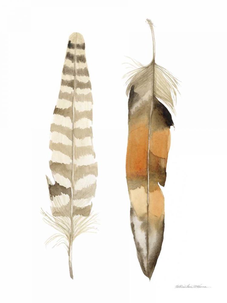 Natural Feathers II art print by Kathleen Parr McKenna for $57.95 CAD