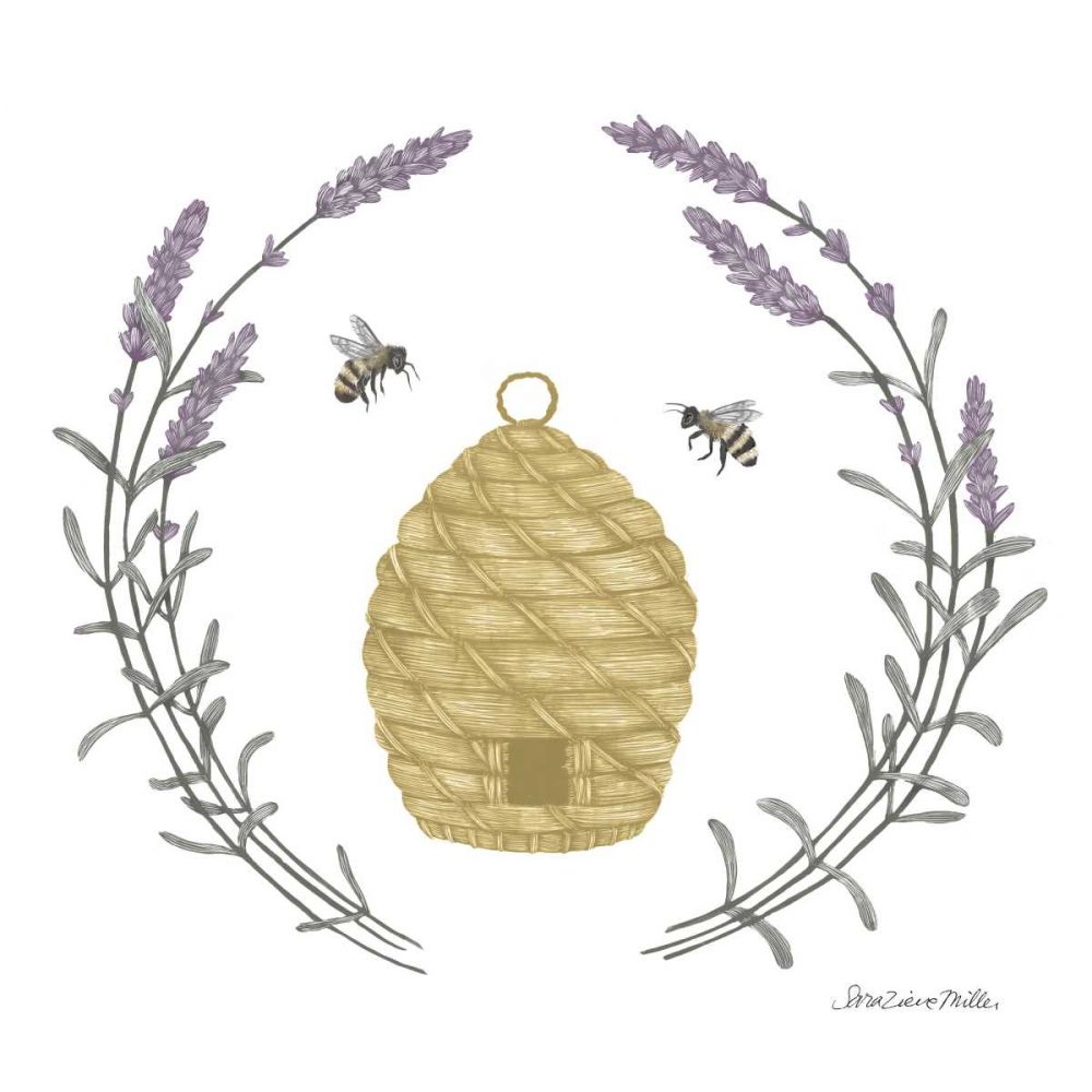 Happy to Bee Home II Yellow art print by Sara Zieve Miller for $57.95 CAD
