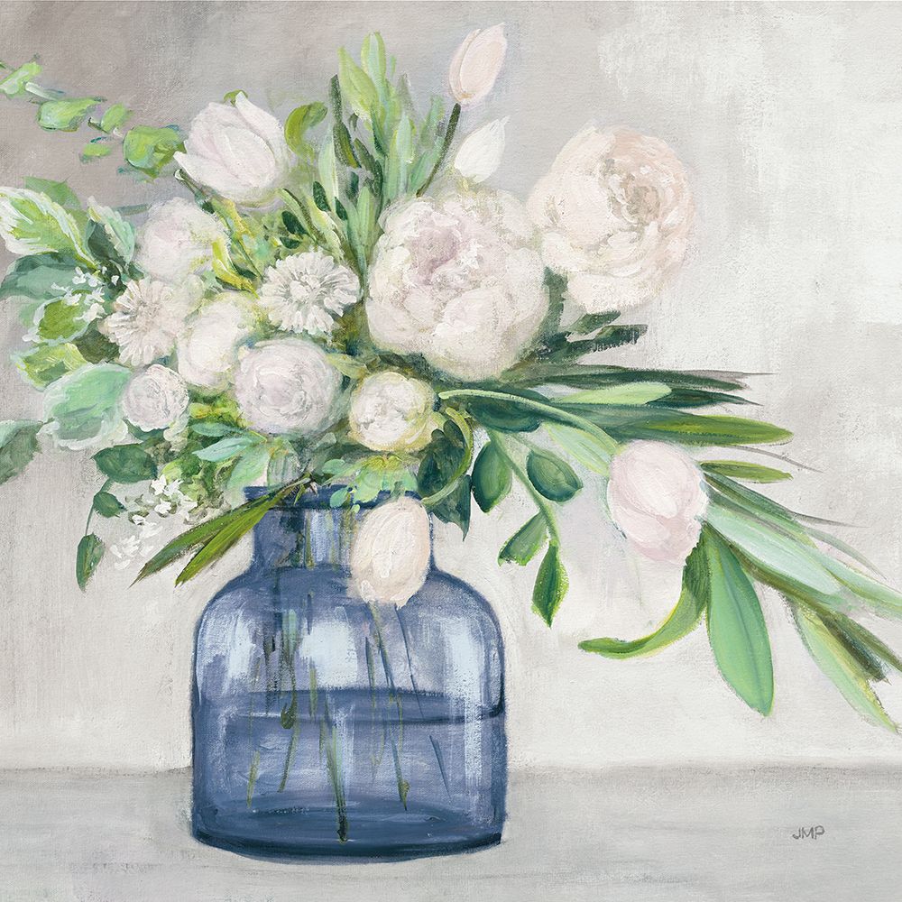 Spring Bouquet Indigo art print by Julia Purinton for $57.95 CAD