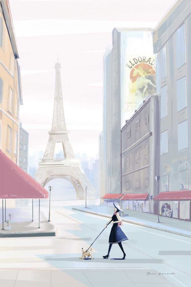 Paris Morning Walk art print by Omar Escalante for $57.95 CAD