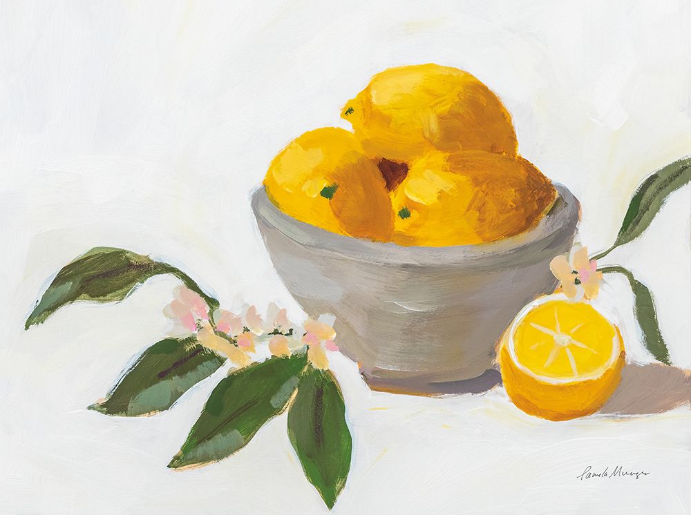 Lemons in Grey Bowl art print by Pamela Munger for $57.95 CAD
