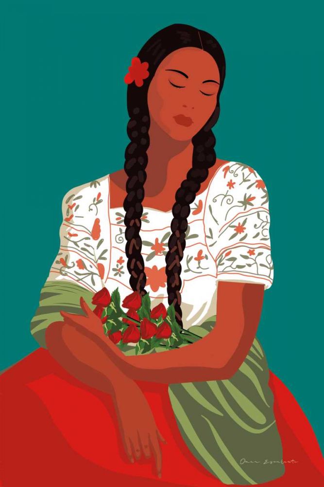 Mexican Woman I art print by Omar Escalante for $57.95 CAD